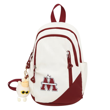 Japanese Style Ins Style Chest Bag Women's Casual All-match Simple Harajuku Small Backpack Lightweight Sports Style Shoulder Crossbody Bag