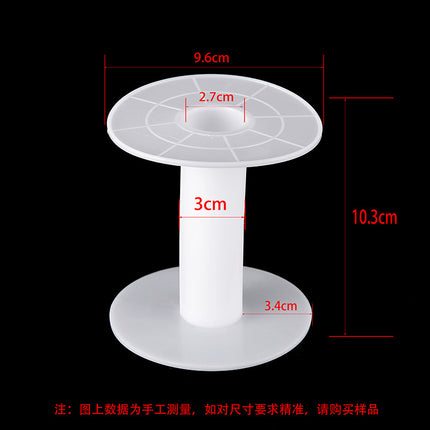 Transparent round spool core spool plastic coil I-wheel winding wire coil barrel wire rope storage tool