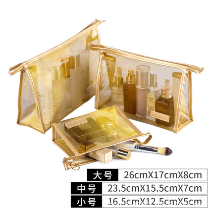 Mesh cosmetic bag suit portable mini South Korea travel cute storage simple wash storage cosmetic bag