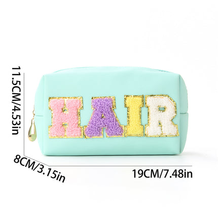 Feihong Cross-border Letter Cosmetic Bag Large Capacity Cosmetic Storage Bag Portable Waterproof Multifunctional Portable Wash Bag