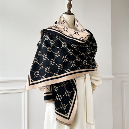 Scarf Women's Winter High-end Imitation Cashmere Office Air Conditioning Shawl All-match Trendy Brand Outer Thickened Warm Scarf