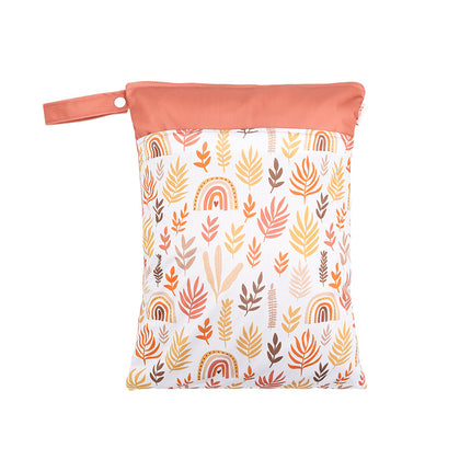 Nordic printing storage hanging bag cross-border hot sale baby diaper bag wetbag wet and dry separation double-layer waterproof bag