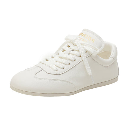 Women's 2026 New Style German Training Shoes, Suitable for Pairing with Skirts, Ultra-Soft Lightweight Casual Sports White Shoes with Front Laces