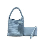 Medium sky blue with small inner bag + ball pendant