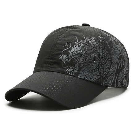 Quick-Drying Baseball Hat Men's Summer Outdoor Sports Sun Protection Breathable Hole Sun Hat Korean Style Casual Sunshade Peaked Cap