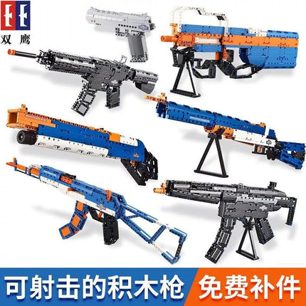 Free Shipping Double Eagle Building Blocks Gun 98K Sniper Rifle Jedi Survival Assembled Boys Children's Educational Chicken Toys