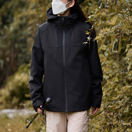Spring and Autumn Thin Single-Layer Jacket with Printed Logo, Outdoor Mountaineering Clothing, Workwear, Windproof and Waterproof Casual Light Hiking Jacket