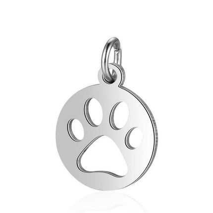 12*17mm hollow dog claw full polished small pendant DIY stainless steel accessories with hanging ring 0.8*5mm