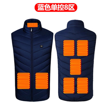 Cross-border Explosions Winter Heating Vest Three-gear Intelligent Adjustment USB Power Supply Cold-resistant Warm Heating Clothing for Men and Women