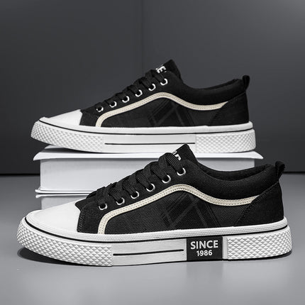 Men's Shoes Canvas Shoes Low-top 2025 New Spring Breathable Student Cloth Shoes Fashionable All-match Summer Casual Board Shoes