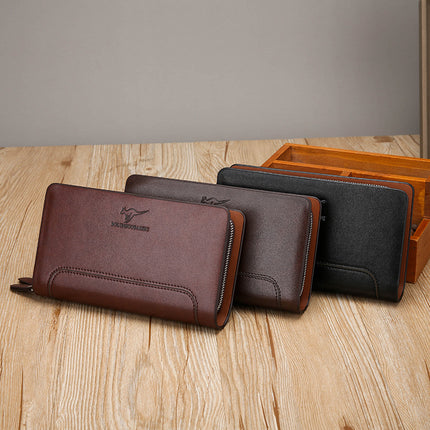 Cross-border New Men's Handbag Men's Casual Multifunctional Men's Soft Clutch Bag Mobile Phone Bag Clutch Bag Foreign Trade