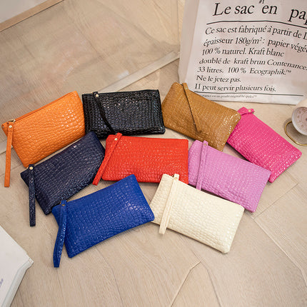 New PVC Women's Coin Purse Crocodile Clutch Bag Creative Gift Long Fashion Mobile Phone Bag Wholesale One Piece