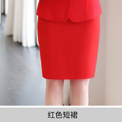 [Stewardess Uniform] Air South China Airlines Professional Wear Women's Suit Set Autumn and Winter Suit Set Workwear Skirt Suit