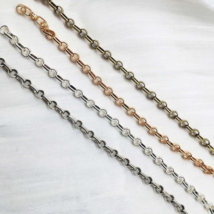 Metal handmade chain O-chain long square buckle bracelet DIY bracelet bag chain necklace semi-finished chain wholesale