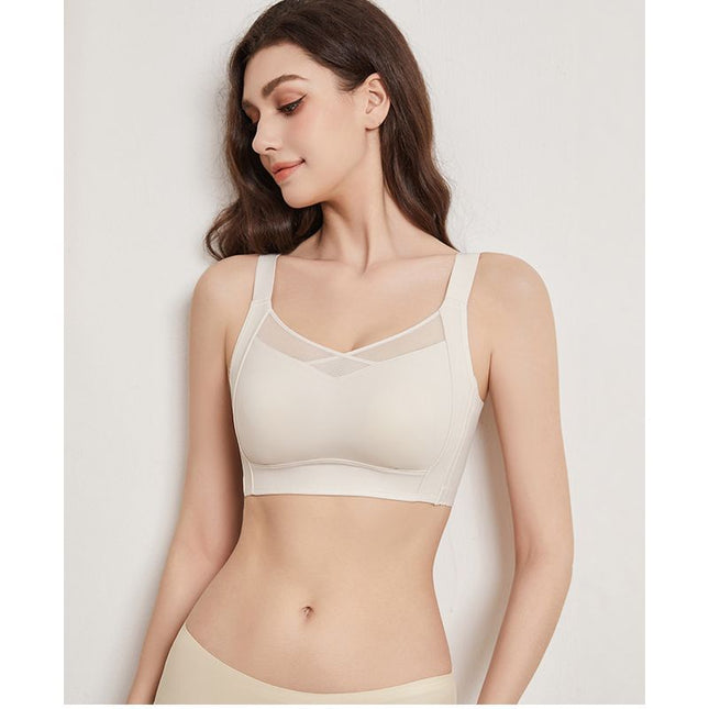 Spring and Summer New Arrivals: Large Bust Minimizing and Shaping Bra with Side Support for Side Breast Tissue, Ultra-Thin and Comfortable Lift-Up Bra, Seamless Side Support, Wireless