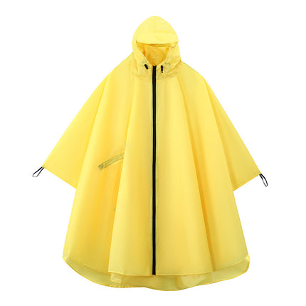 Foreign trade cross-border cape raincoat men's and women's outdoor hiking adult conjoined poncho waterproof zipper convenient storage