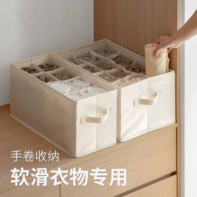 Storage Box Wardrobe Clothes Sorting Storage Box Household Fabric Folding Underwear Underwear Sweater Compartment Storage Artifact