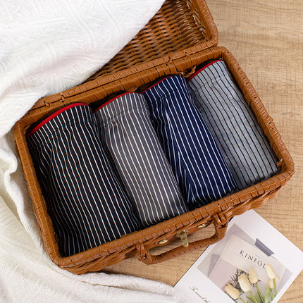 Men's underwear boys antibacterial breathable boxer shorts head stripes sports loose men's pants boxer pants wholesale