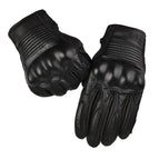 Genuine leather shell black mesh / M