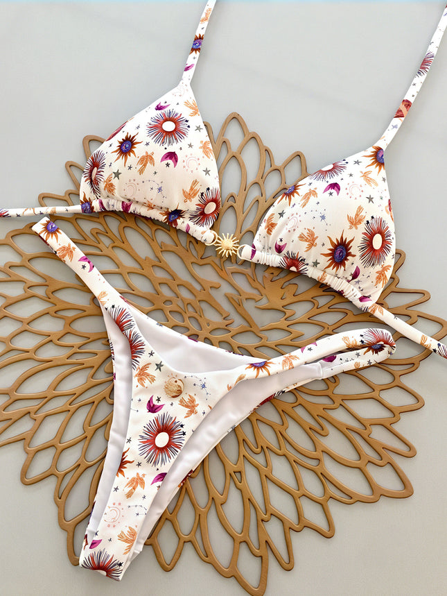 2025 European and American New Cross-Border Amazon Split Bikini Sexy Brazilian Bikini Export Beach Swimsuit