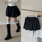 Black bud skirt with lace safety pants·non-returnable / M