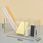 Transparent pen holder with 3 compartments [packaged in a single carton]