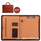 [leather] brown portable manager bag + 1 sticky note