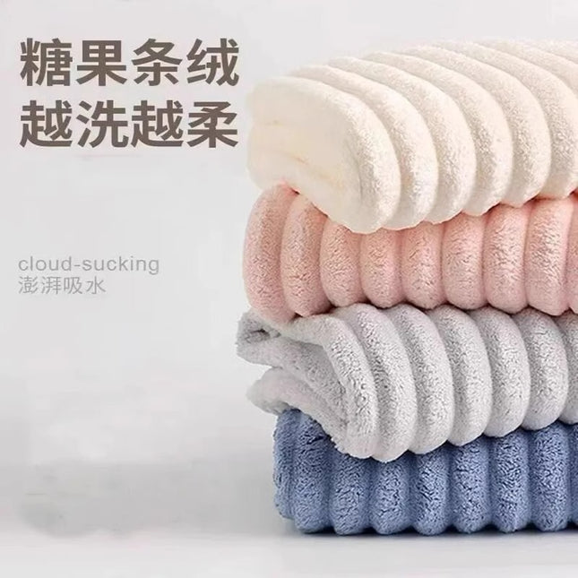 New Style Thickened Wavy Quick-drying Turban Women's Super Absorbent Non-cleaning Dry Hair Towel Super Soft Coral Fleece Dry Hair Cap