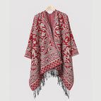 Slit scarf red / 130*150cm