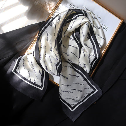 Spring and Summer New Double-layer New Silk Satin Neck Protection Scarf Women's Autumn and Winter Matching Shirt Elegant All-match Scarf