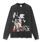 Washed black long sleeves / S