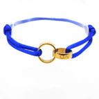 Sapphire blue rope + gold accessories