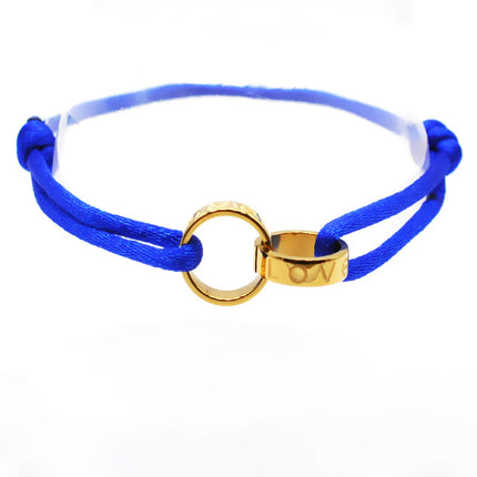 Cross-border supply Foreign Trade hand-woven couple stainless steel bracelet love double ring bracelet adjustable bracelet