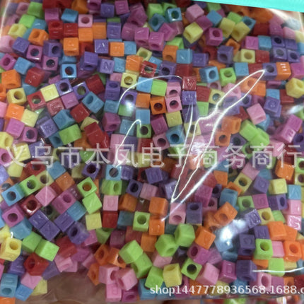 solid color color beads diy bracelet string loose beads material children beaded handmade keychain jewelry accessories