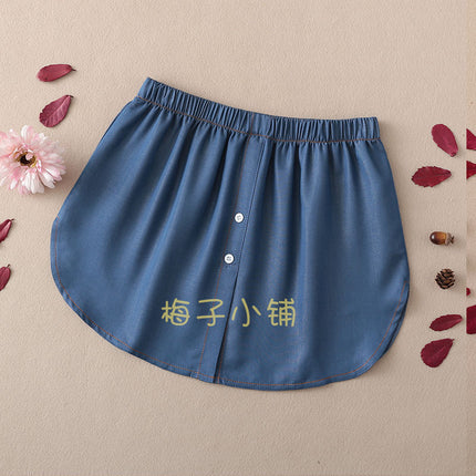 Versatile Short Skirt Women's Sweatshirt Layered with Inner Hem Covering Crotch and Butt Curtain Bottoming Artifact Half Skirt Fake