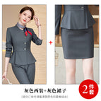 Gray suit + skirt / S