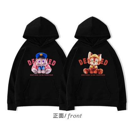 High-grade Pure Cotton Men's and Women's Long-sleeved Top Special Couple Clothing Autumn and Winter fleece-lined Hooded Sweat Fashion Brand Class Clothes