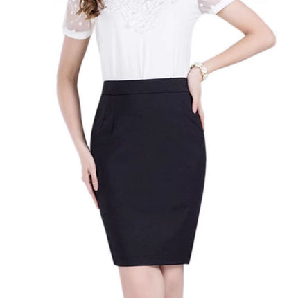 Spring and Autumn Workwear Skirt, Pencil Skirt, Mid-Length Hip-Hugging Skirt, Black Professional Skirt, Classic Skirt, Wholesale