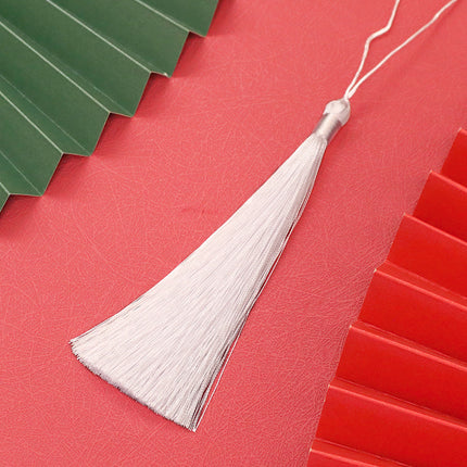 13cm Closed Tassel Fan Accessories Chinese Style Fan Pendant Bookmark Clothing Hanging Spike Accessories Jewelry Decoration Tassel