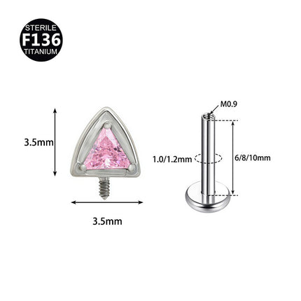 F136 Titanium Alloy Ear Bone Nail Cat Ear 0.9 Tooth Internal Thread Lip Nail Fashionable Versatile Cartilage Piercing Ear Bone Nail