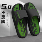[thick air cushion 01-1 two-color bottom] black and green / 38-39 is 1 size too small