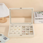[large glass] beige sponge 12 grids / 28*20*5cm
