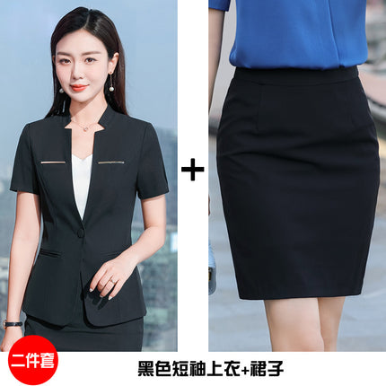 [Jewelry Store Work Clothes] Beautician Summer New Short-Sleeved Suit Front Desk Waiter Professional Women's Suit