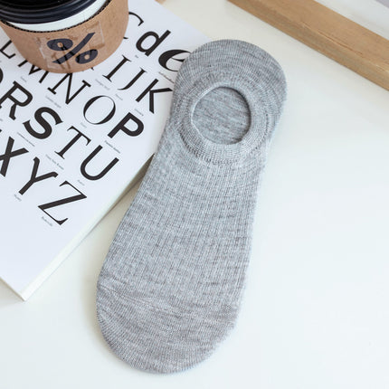Spring and Summer Thin Invisible Socks Silicone Non-slip Non-falling Japanese Fashionable Striped Shallow Mouth Low-side Candy Color Women's Boat Socks