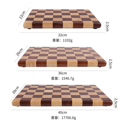 Wholesale antibacterial mildew-proof anti-skid rubber wood solid wood splicing checkerboard cutting board solid wood chopping board cutting board