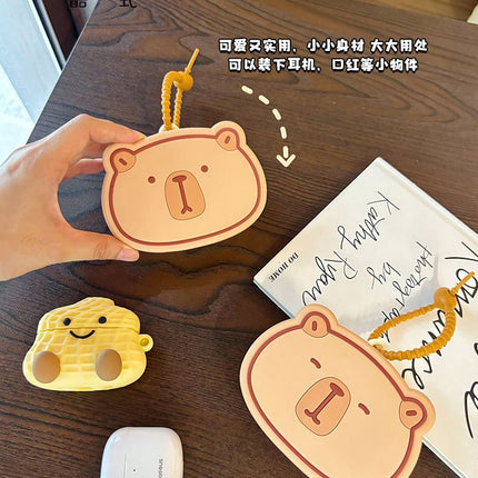 New Kapibala Vegetable Coin Purse Earphones Mini Storage Small Wallet Children's Cartoon Creative Bag Pendant
