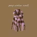 Quality circle yarn plaid rose pink