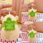 Bead chain style / Light brown turtle backpack capibala