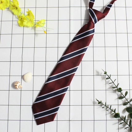 JK Small Tie Women's College Style Lazy Japanese Style Plaid Uniform Shirt Tie Student ins Men's and Women's Short Free Tie