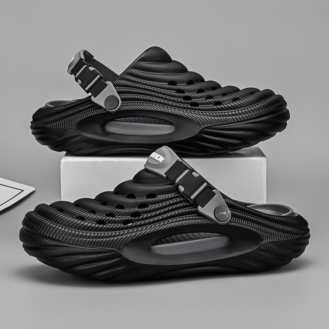Men's Outdoor Driving and Beach Clogs, Summer Office Large Size 45 Closed-Toe Sandals
